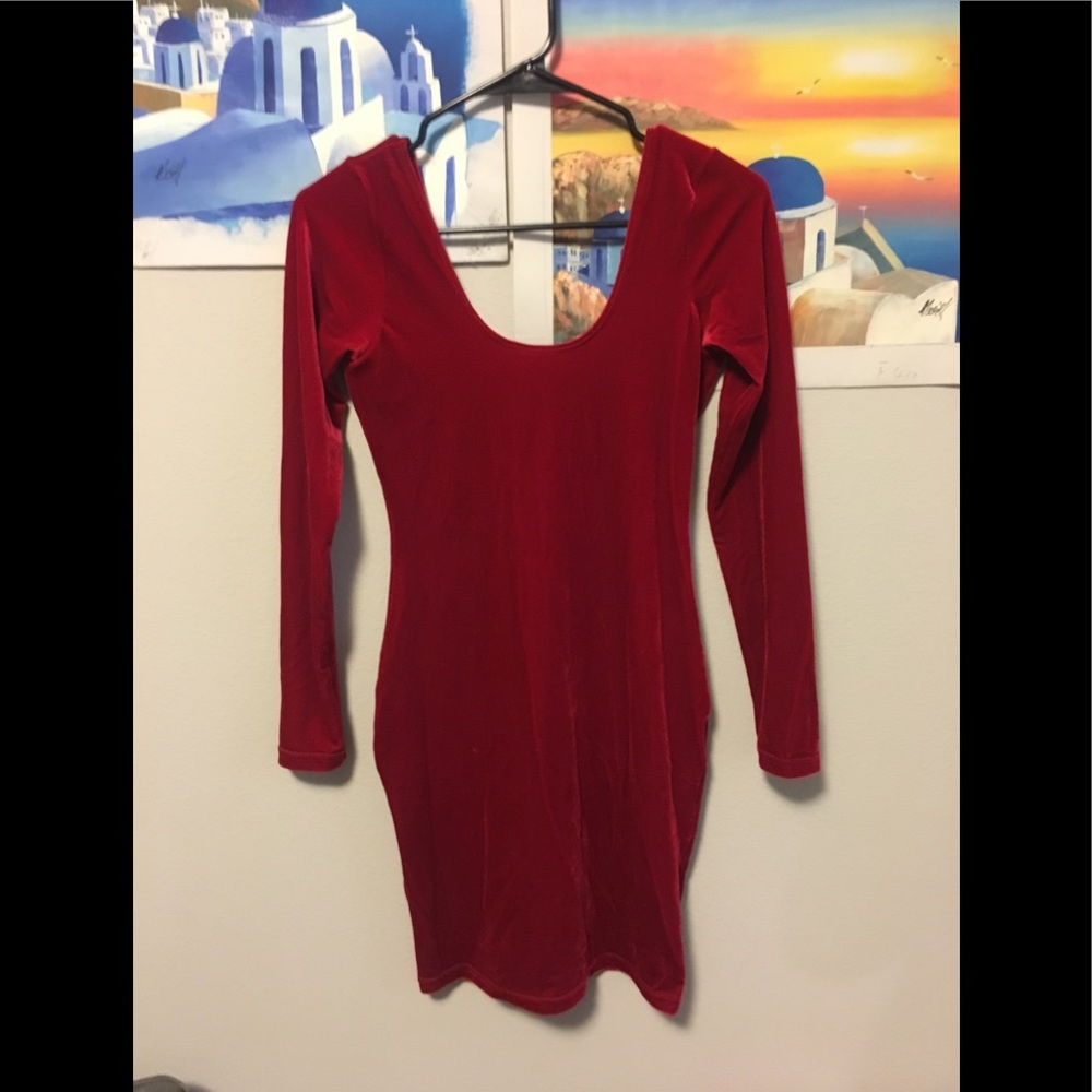 BodyCon Red Long Sleeve American Apparel Dress